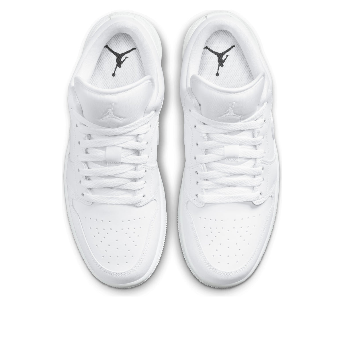 Jordan 1 Low Triple Blanco Mujer vista superior