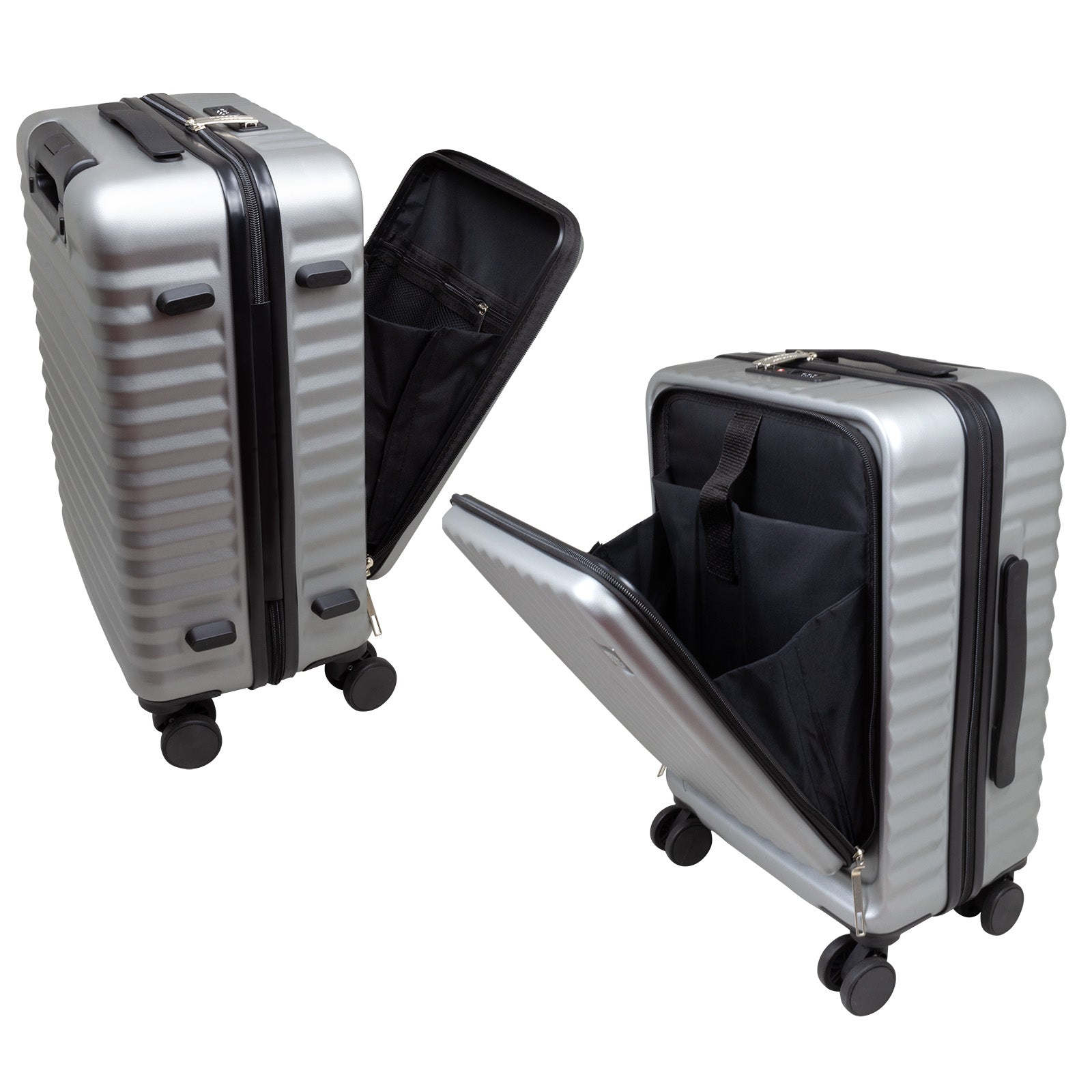 Trolley Cabina Business 55 cm Portátil Plata LOOFTYS