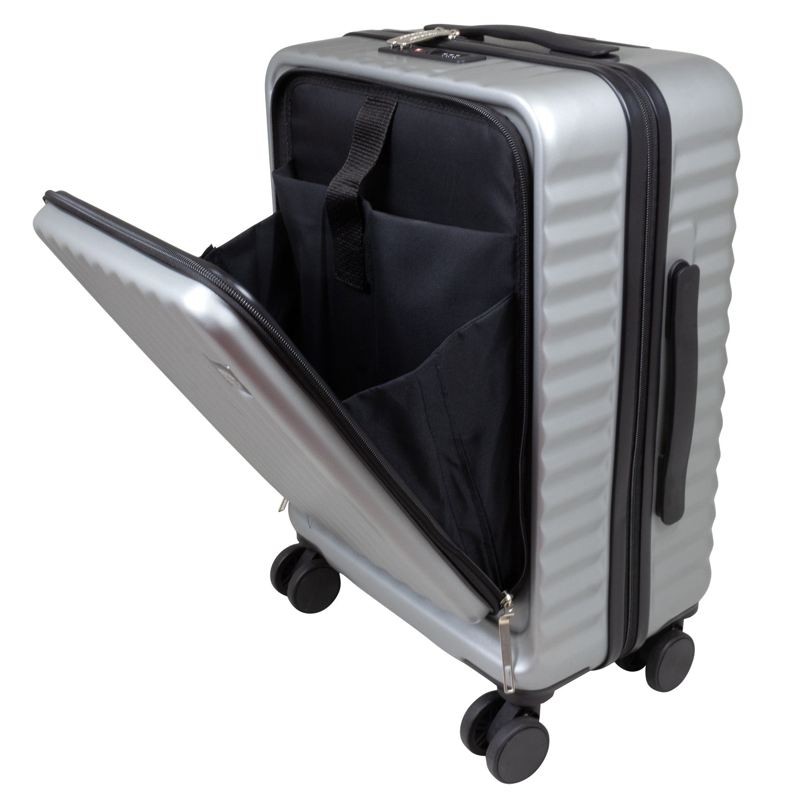 Trolley Cabina Business 55 cm Portátil Plata LOOFTYS