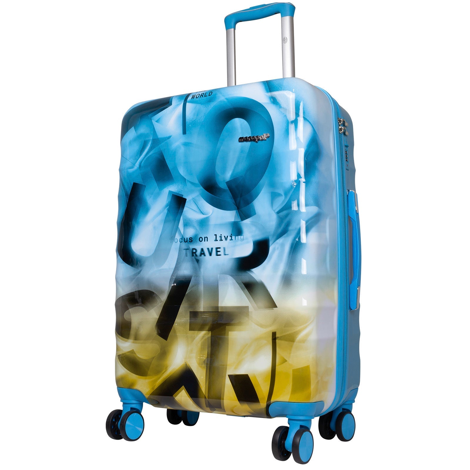 Juego de 3 Maletas Rígidas Verona Graffiti Azul y Marrón LOOFTYS