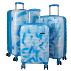 Juego de 3 Maletas Rígidas Verona Graffiti Azul y Blanco LOOFTYS