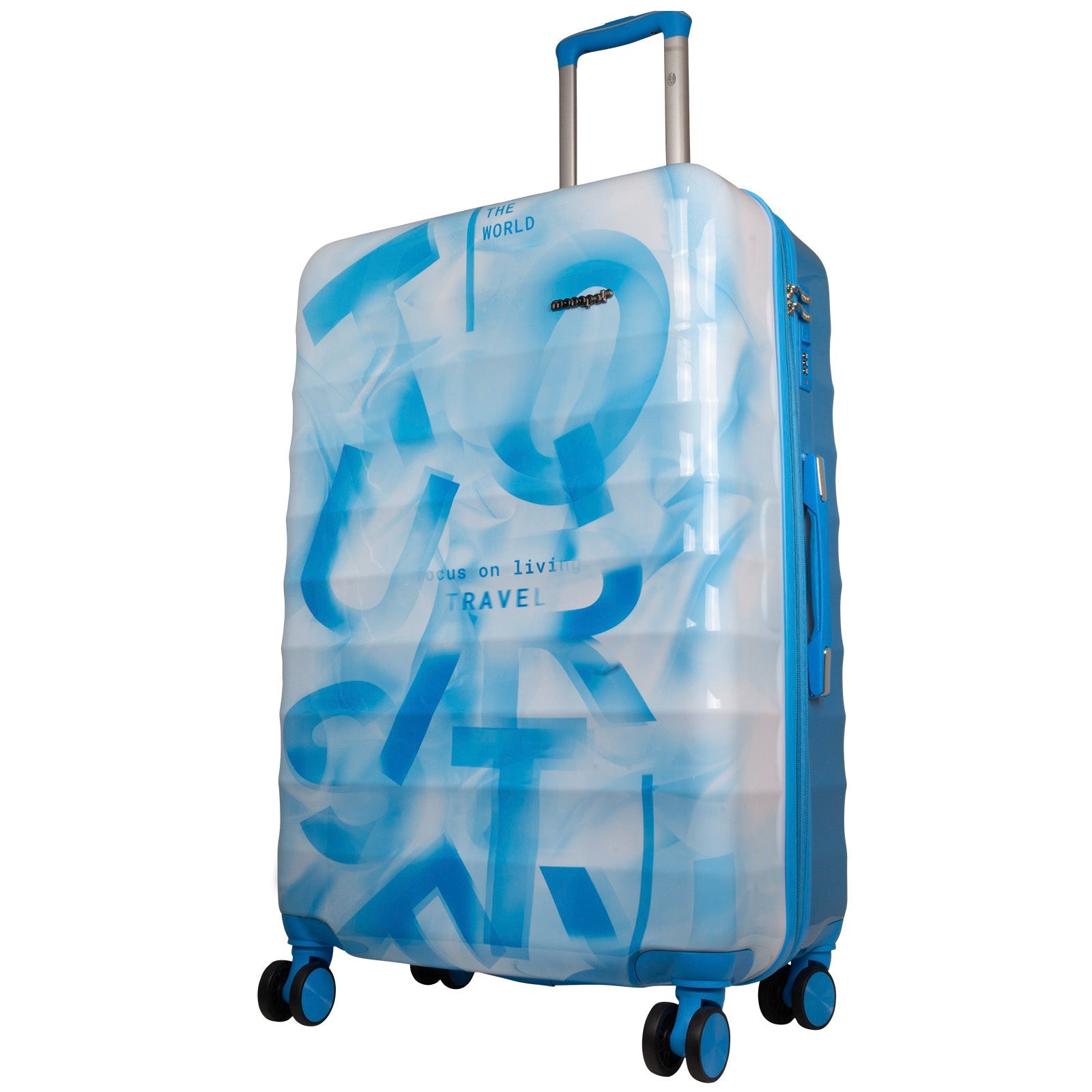 Juego de 3 Maletas Rígidas Verona Graffiti Azul y Blanco LOOFTYS