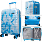 Juego de 3 Maletas Rígidas Verona Graffiti Azul y Blanco LOOFTYS