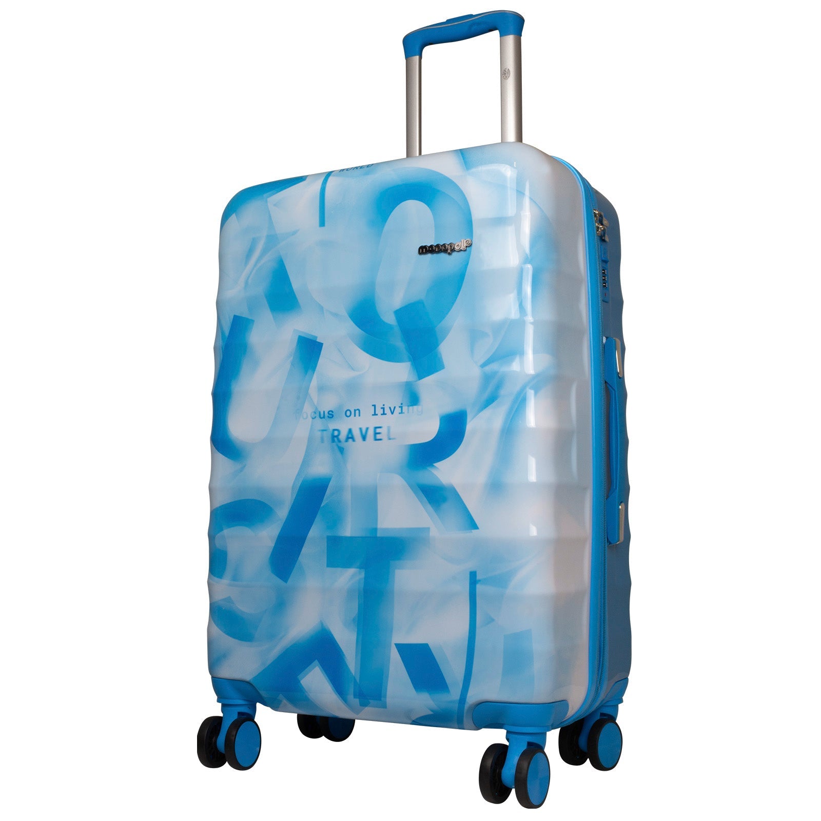 Juego de 3 Maletas Rígidas Verona Graffiti Azul y Blanco LOOFTYS