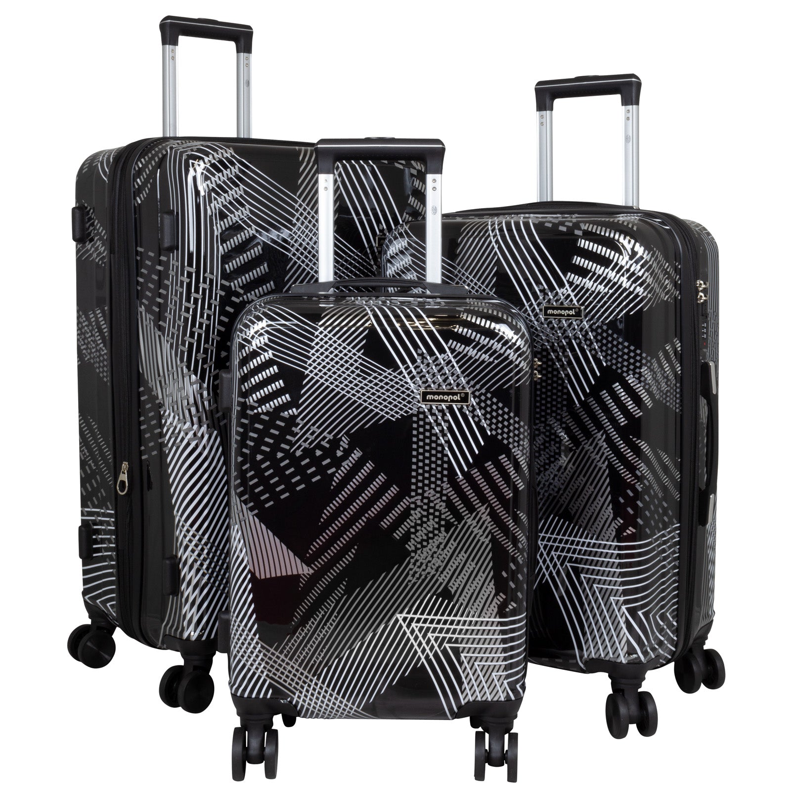 Juego de 3 Maletas Rígidas Ravenna Negro 360° ABS & Policarbonato LOOFTYS