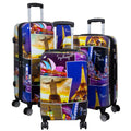 Juego de 3 Maletas Rígidas World Travel Janeiro Sydney Paris LOOFTYS