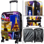 Juego de 3 Maletas Rígidas World Travel Janeiro Sydney Paris LOOFTYS