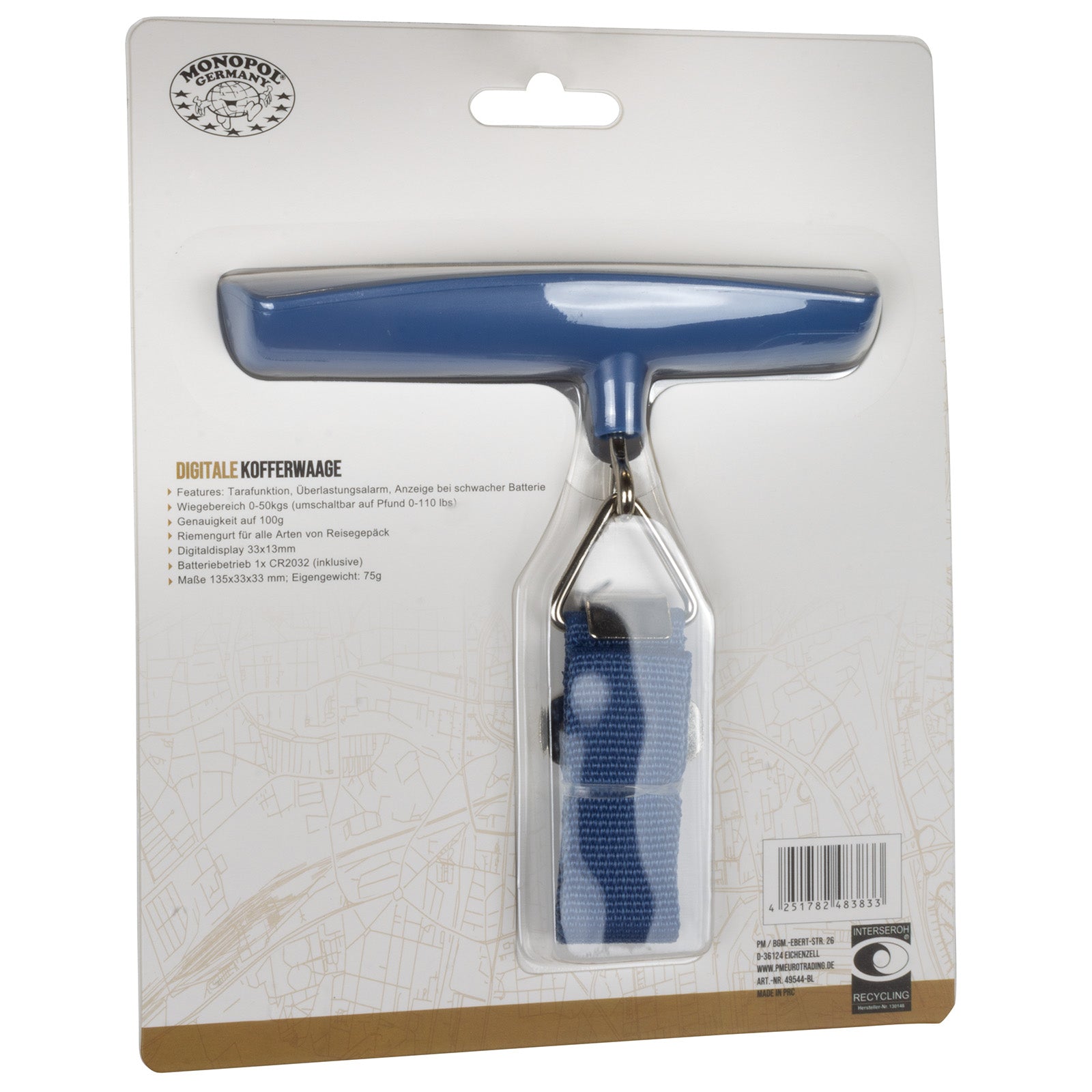 Báscula Digital para Maletas Azul – Precisión y Comodidad para Viaja LOOFTYS