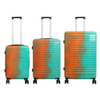 Juego de 3 Maletas Rígidas Sierra Graffiti Turquesa y Naranja LOOFTYS