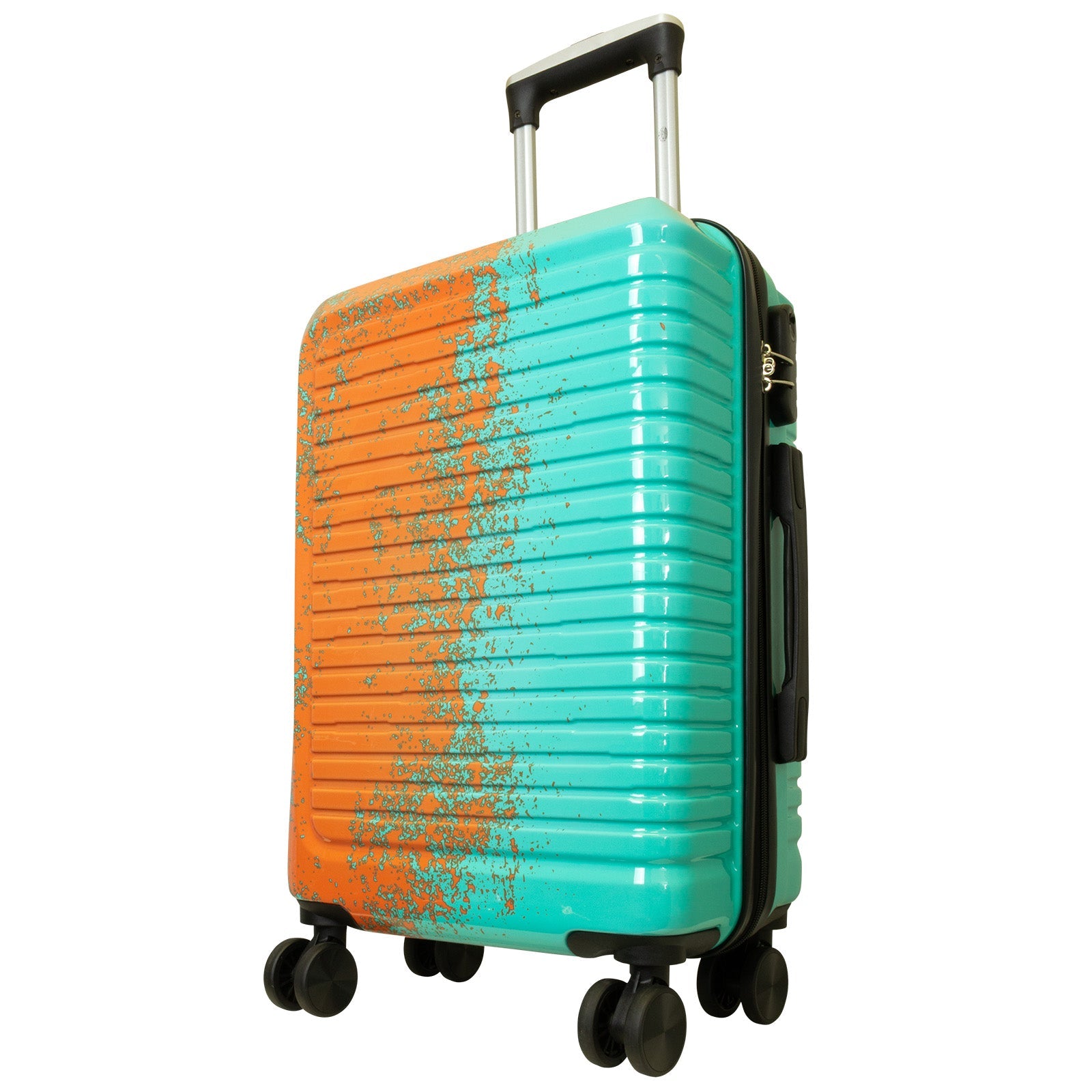 Juego de 3 Maletas Rígidas Sierra Graffiti Turquesa y Naranja LOOFTYS