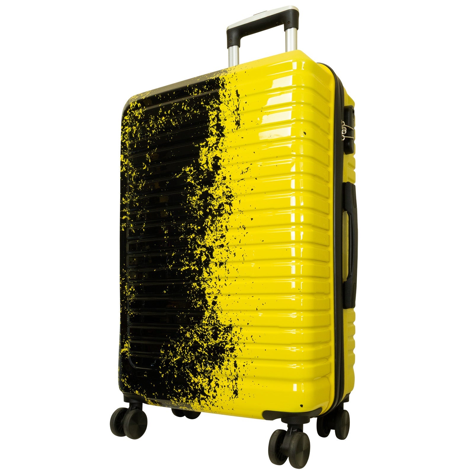 Juego de 3 Maletas Rígidas Sierra Graffiti Amarillo y Negro LOOFTYS
