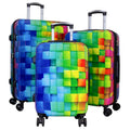 Juego de 3 Maletas Rígidas Mosaik Multicolor 3D 360° ABS & Policarbonato LOOFTYS
