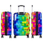 Juego de 3 Maletas Rígidas Mosaik Multicolor 3D 360° ABS & Policarbonato LOOFTYS
