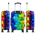 Juego de 3 Maletas Rígidas Mosaik Multicolor 3D 360° ABS & Policarbonato LOOFTYS