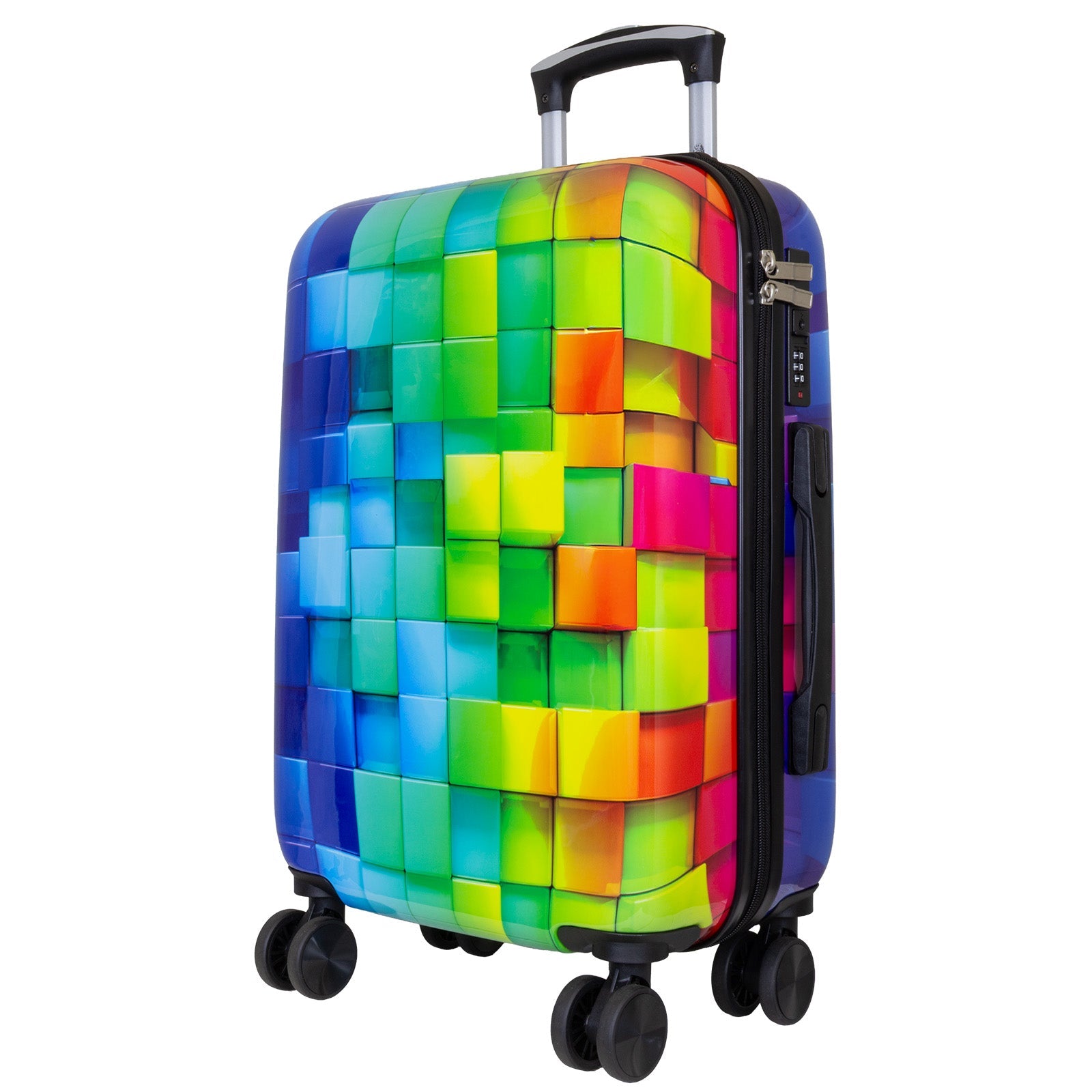 Juego de 3 Maletas Rígidas Mosaik Multicolor 3D 360° ABS & Policarbonato LOOFTYS