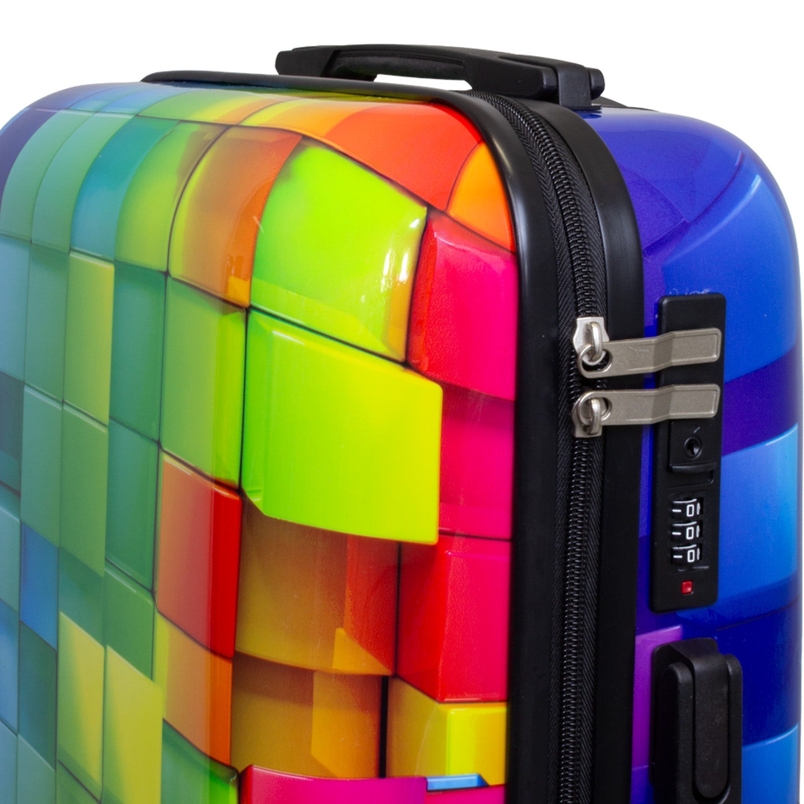Juego de 3 Maletas Rígidas Mosaik Multicolor 3D 360° ABS & Policarbonato LOOFTYS
