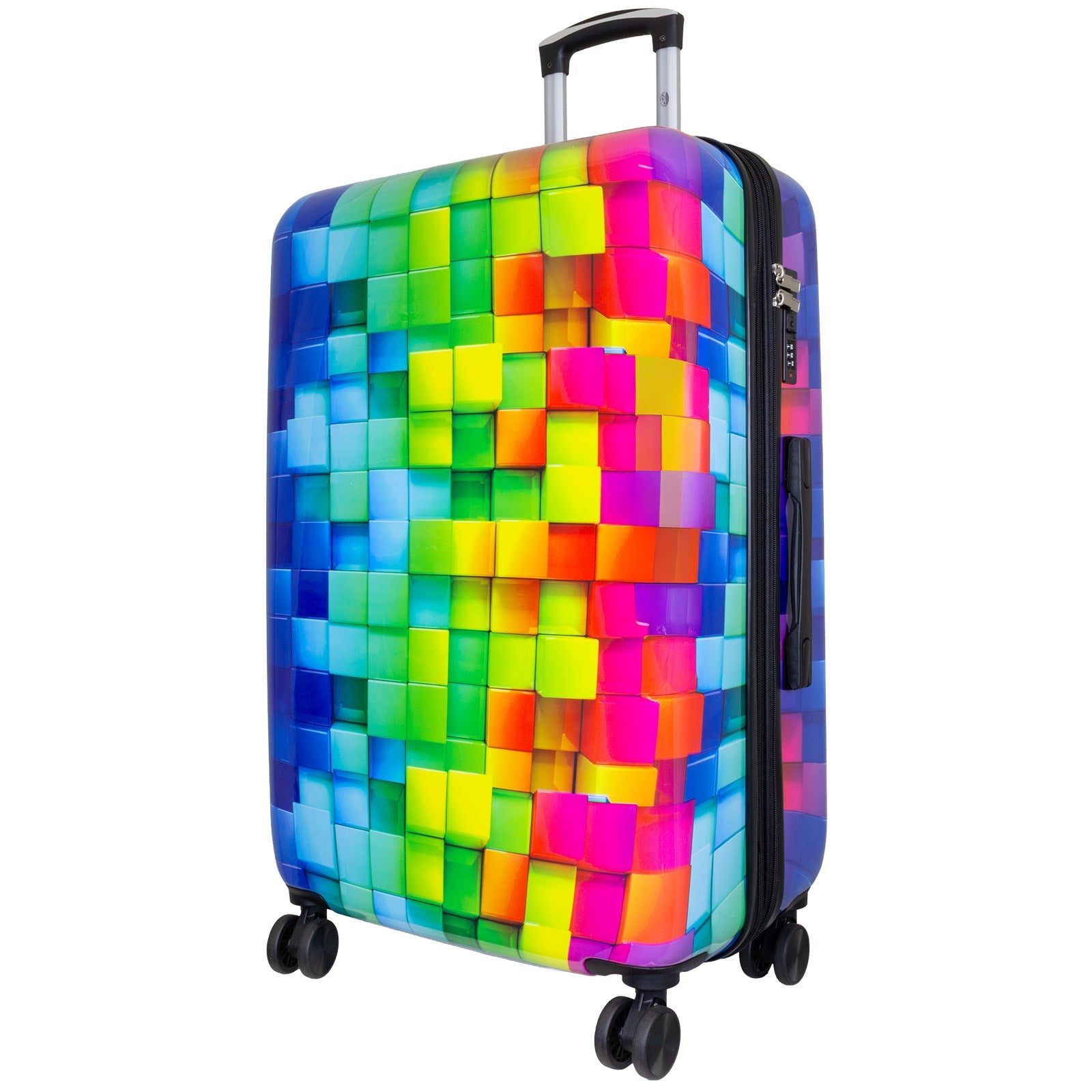 Juego de 3 Maletas Rígidas Mosaik Multicolor 3D 360° ABS & Policarbonato LOOFTYS