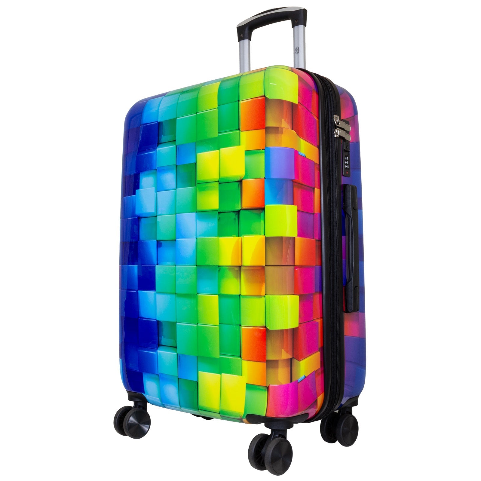 Juego de 3 Maletas Rígidas Mosaik Multicolor 3D 360° ABS & Policarbonato LOOFTYS