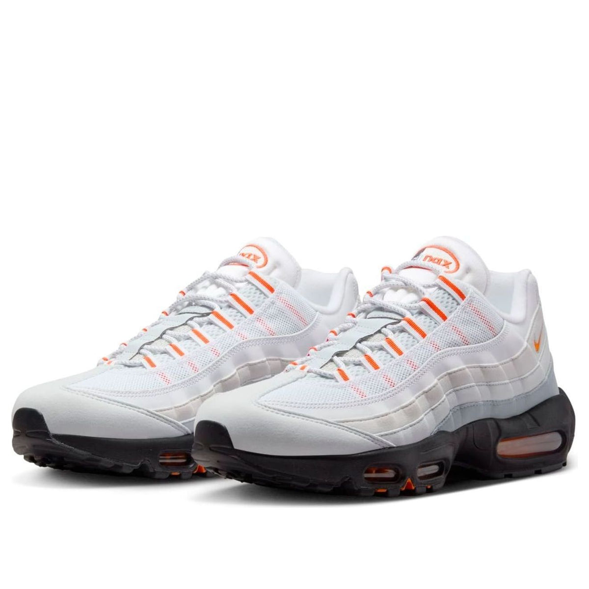 Nike Air Max 95 Gris Lobo Naranja Platino Puro - vista suela