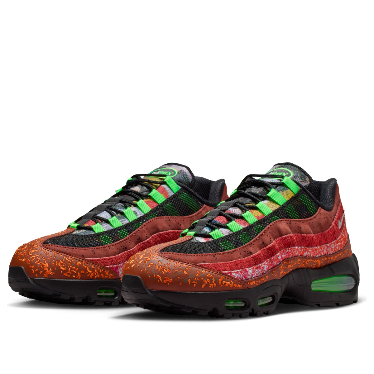 Nike Air Max 95 Big Bubble Canela Plata Metálica Negro detalle