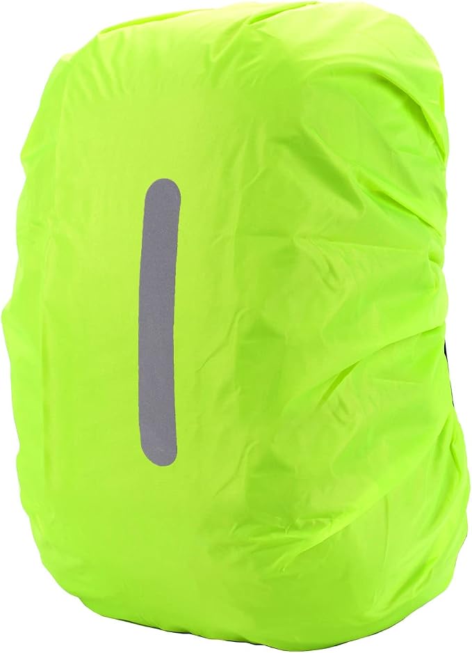 Funda Impermeable Cubre Mochila con Banda Reflectante
