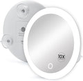Espejo de Maquillaje LED con Ventosas y Aumento 10X