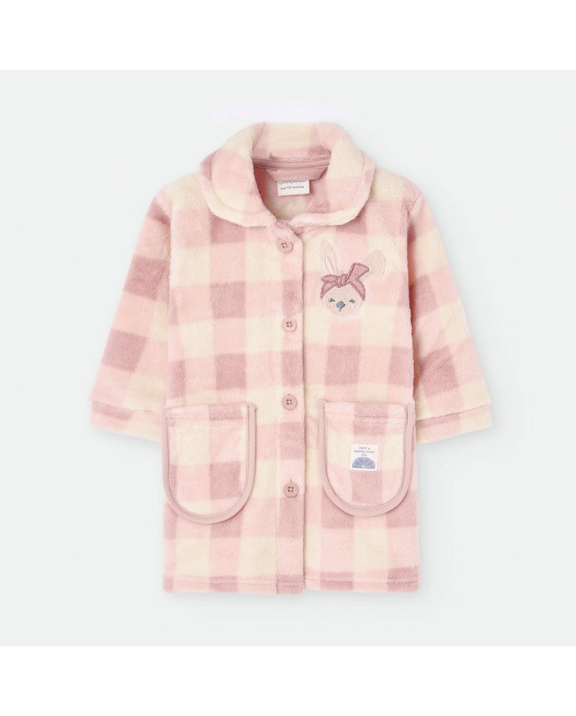 Bata Infantil a Cuadros Conejita