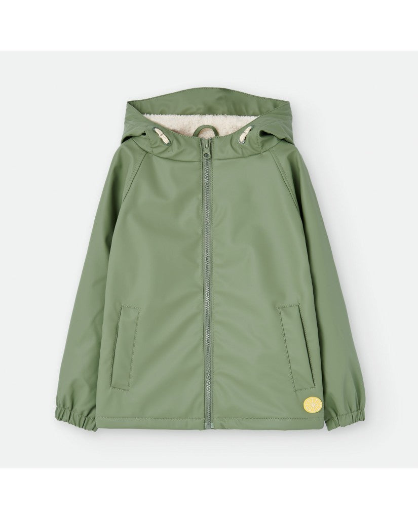 Chaqueta Impermeable Verde Liso (imagen 2)