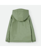 Chaqueta Impermeable Verde Liso