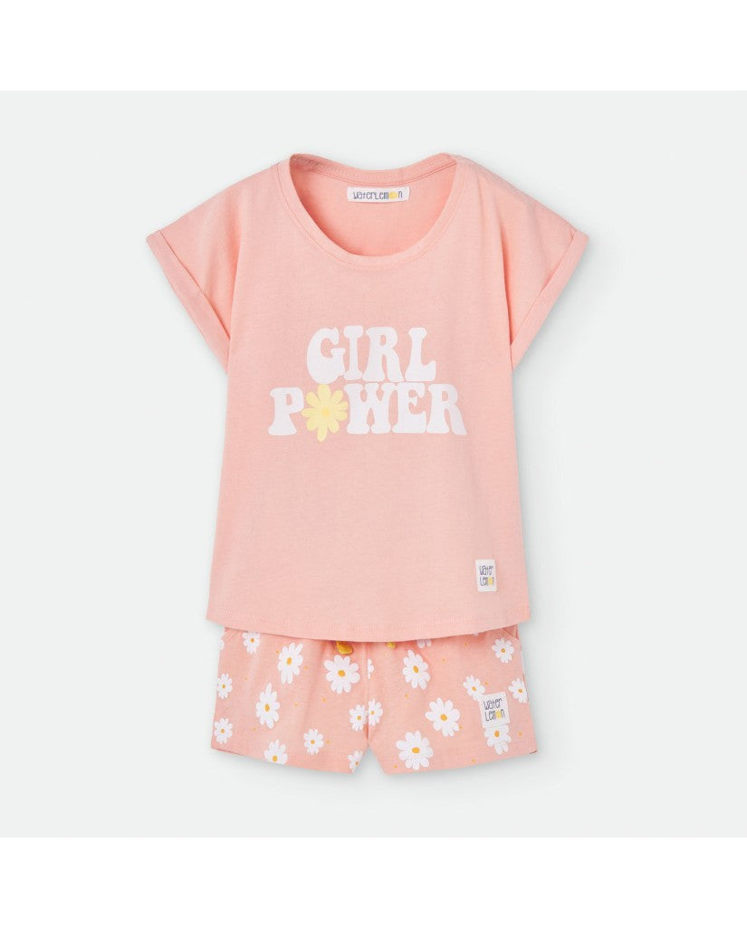 Pijama Verano Niña Margaritas