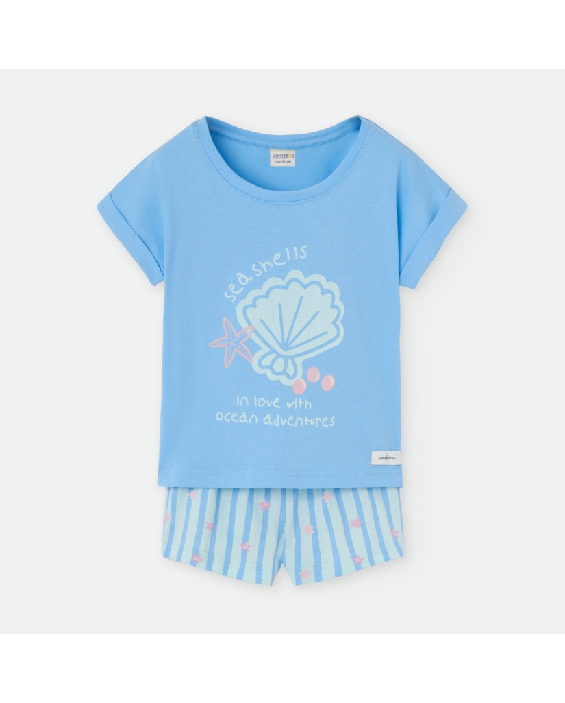 Pijama Manga Corta Niña Seashells (imagen 2)