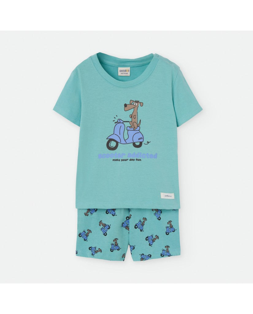 Pijama Manga Corta Niño Scoote Addicted