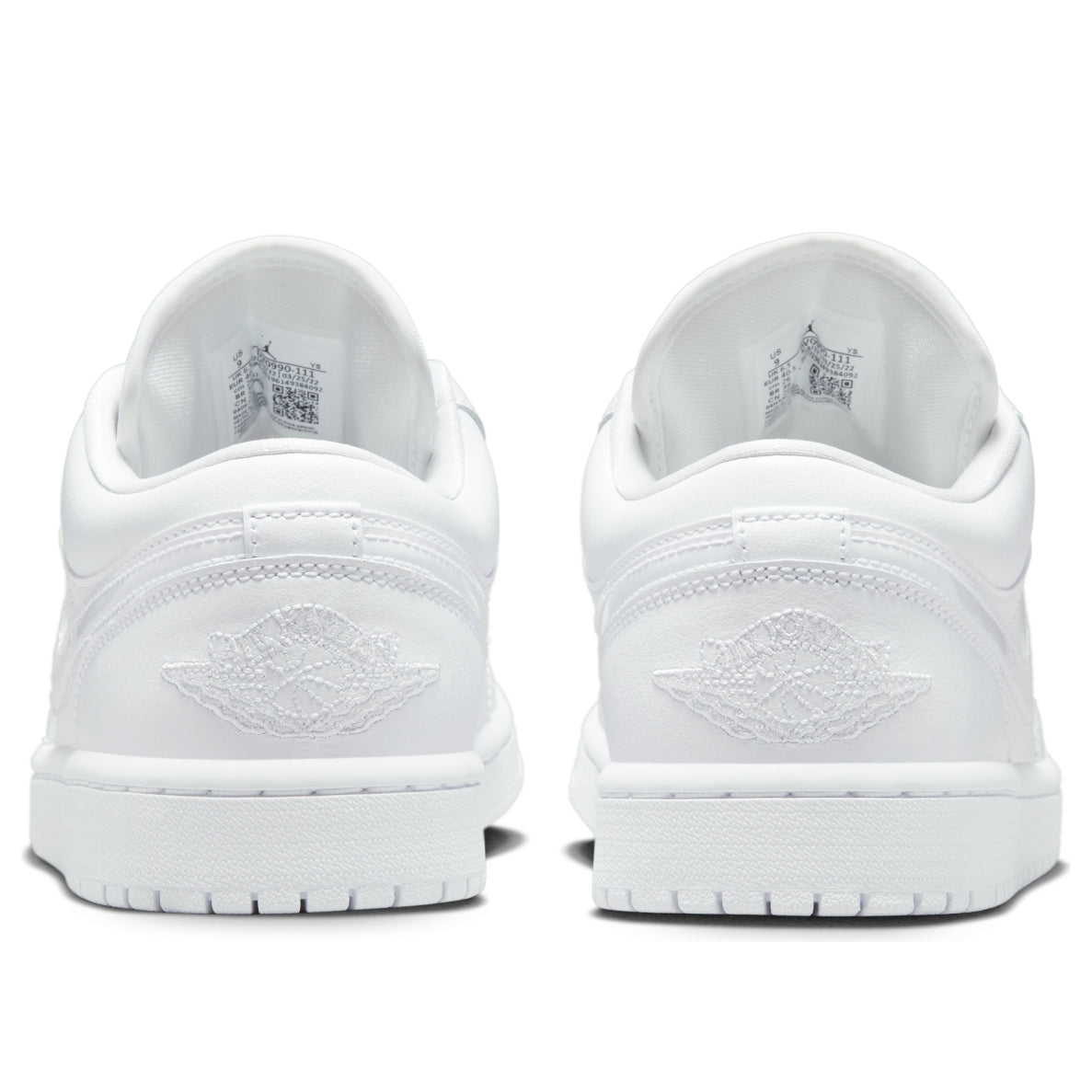 Jordan 1 Low Triple Blanco Mujer detalle suela