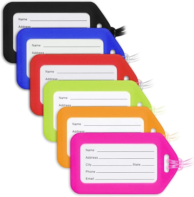 Pack de 6 Etiquetas Identificadoras para Maleta