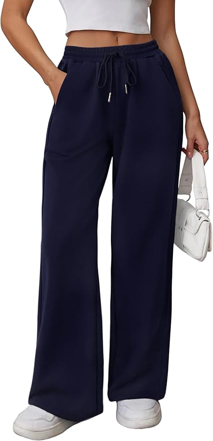 Pantalón Ancho de Algodón con Cintura Elástica y Cordón