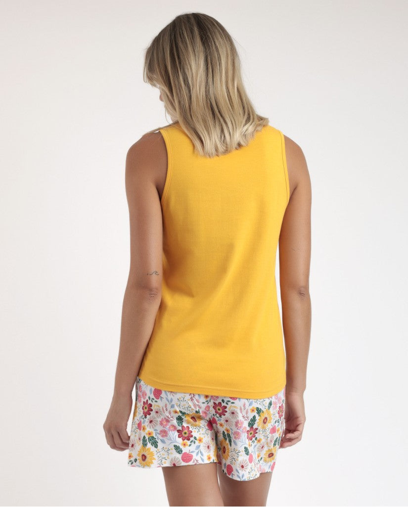 Pijama sin Mangas Gold Flowers (imagen 4)