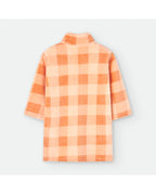 Bata Bebé Infantil Cuadros Naranja (imagen 2)