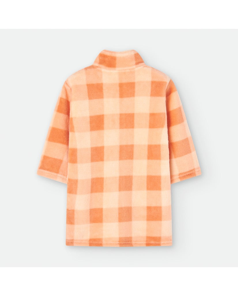 Bata Bebé Infantil Cuadros Naranja (imagen 2)
