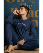 Pijama de Hombre Embossing Marino