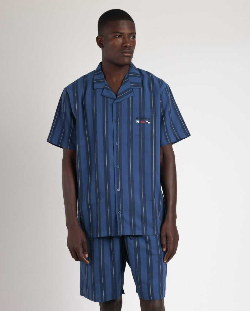 Pijama de Hombre Manga Corta Abierto Marine Flags (imagen 2)