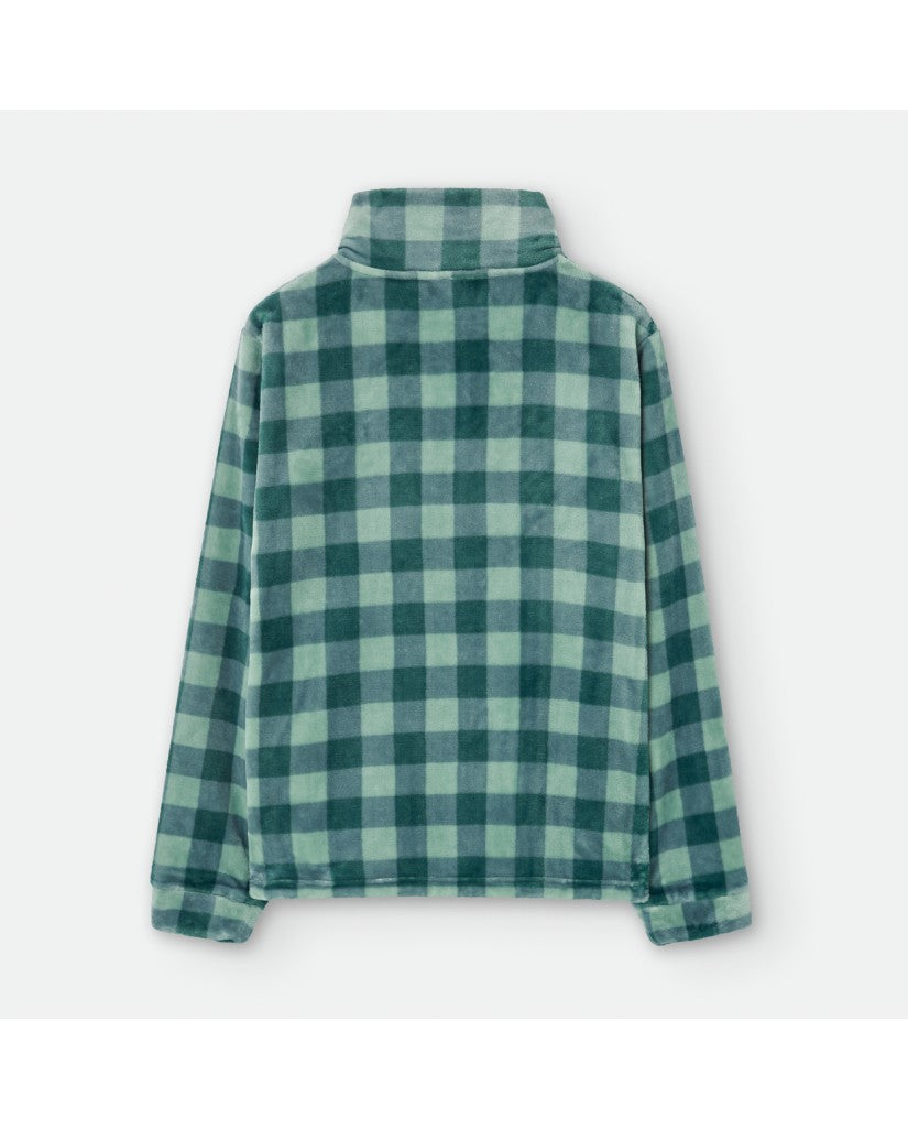 Bata Corta Infantil Cuadros Verde (imagen 2)