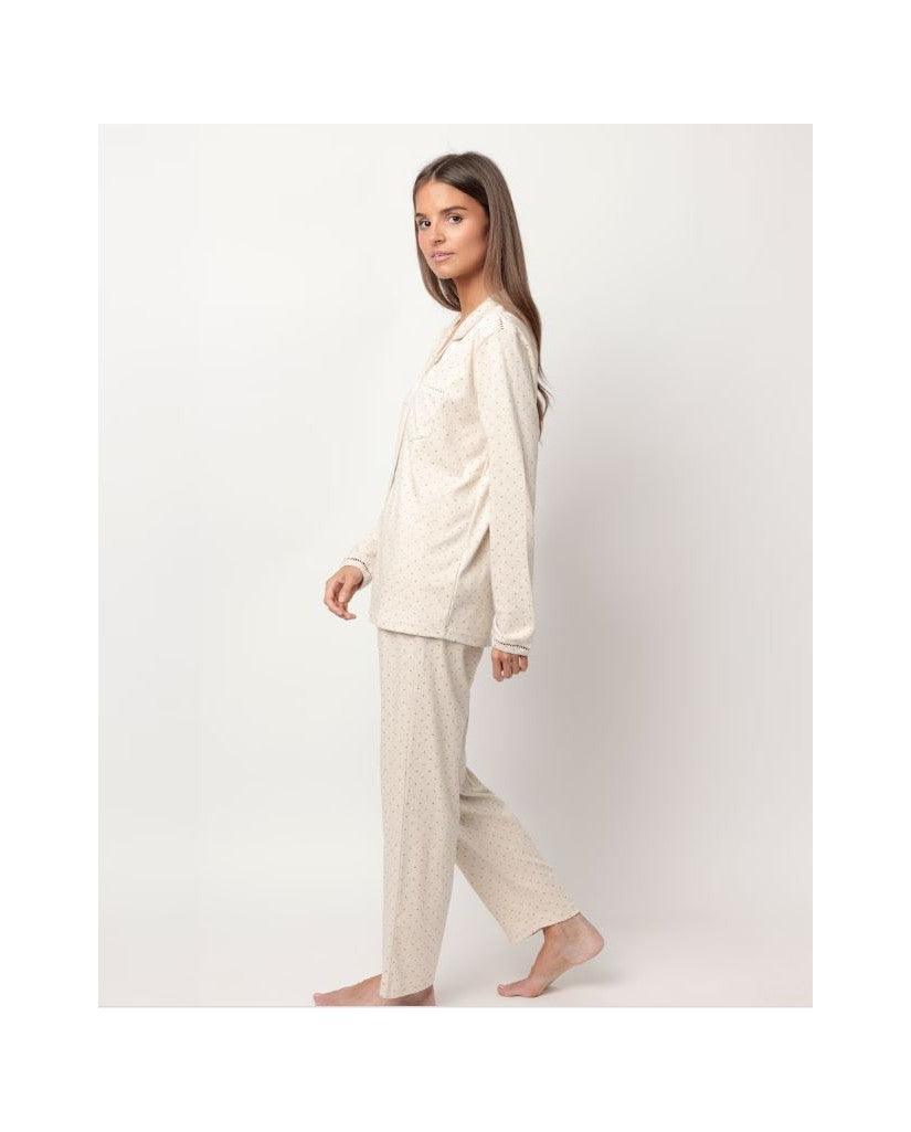 Pijama de Mujer Abierto Organic Dots (imagen 3)