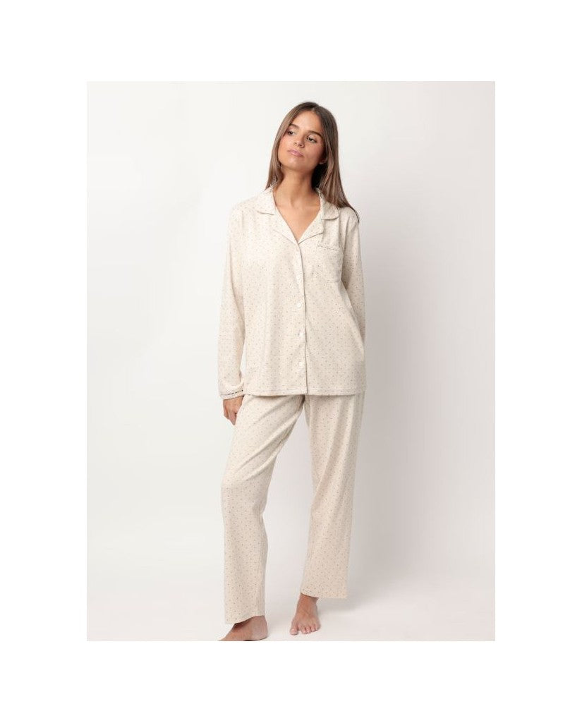 Pijama de Mujer Abierto Organic Dots (imagen 2)
