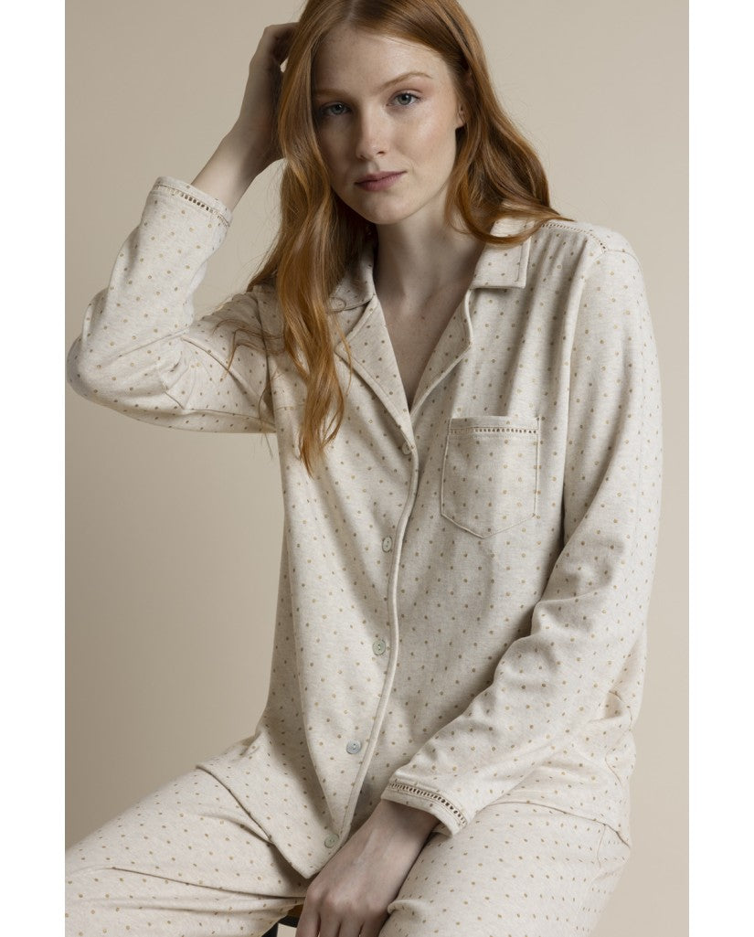 Pijama de Mujer Abierto Organic Dots