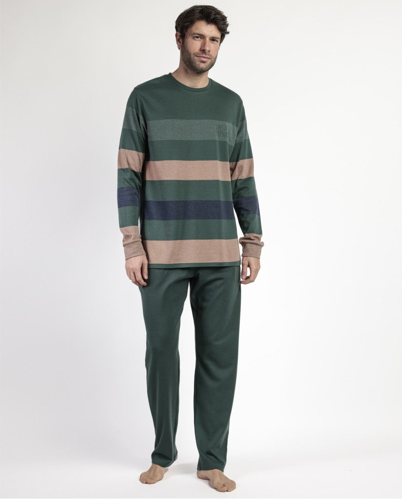 Pijama de Hombre Manga Larga Rayas Wild Spirit (imagen 3)