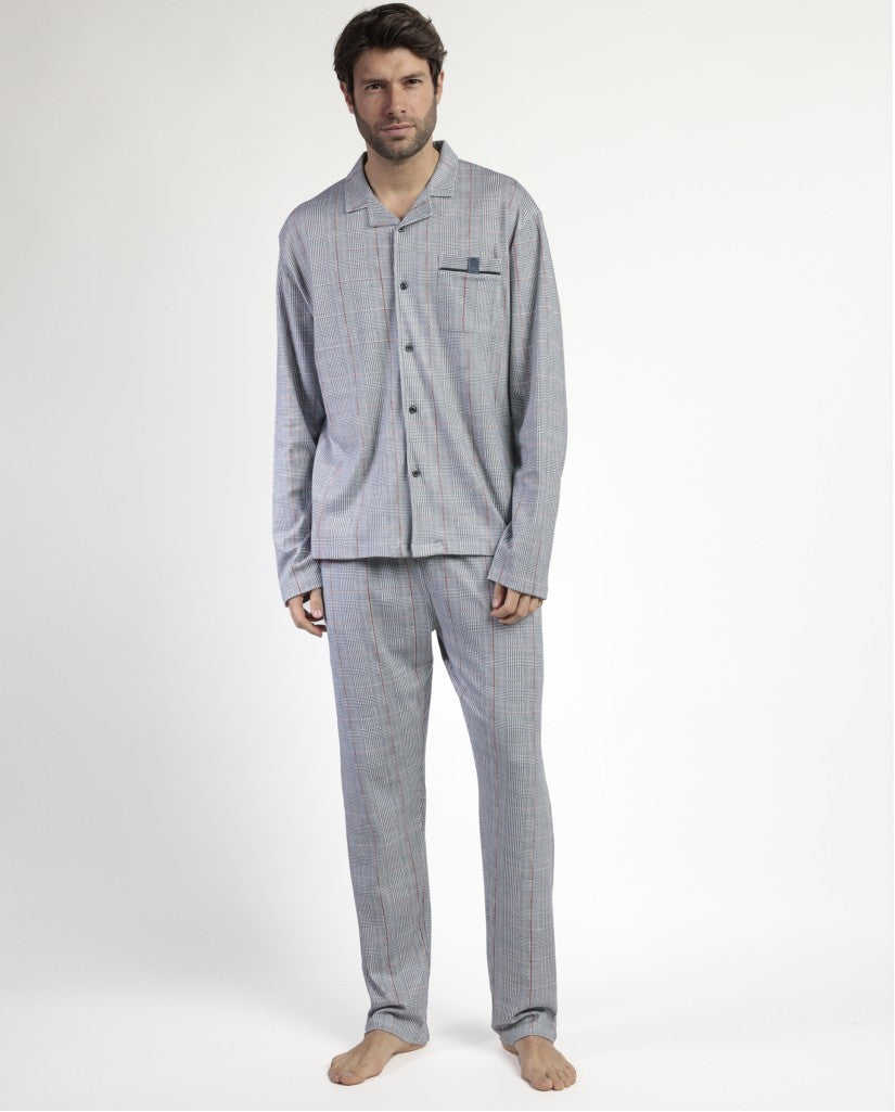 Pijama de Hombre Manga Larga Abierto Harris (imagen 3)