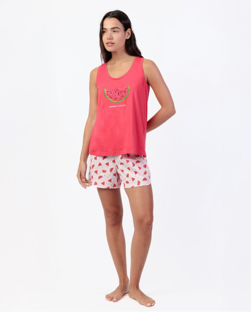 Pijama sin Mangas Mujer Watermelon (imagen 3)