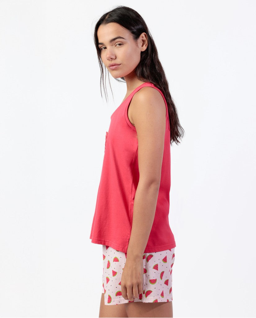 Pijama sin Mangas Mujer Watermelon (imagen 4)