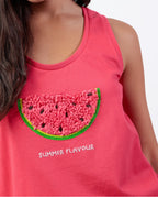 Pijama sin Mangas Mujer Watermelon