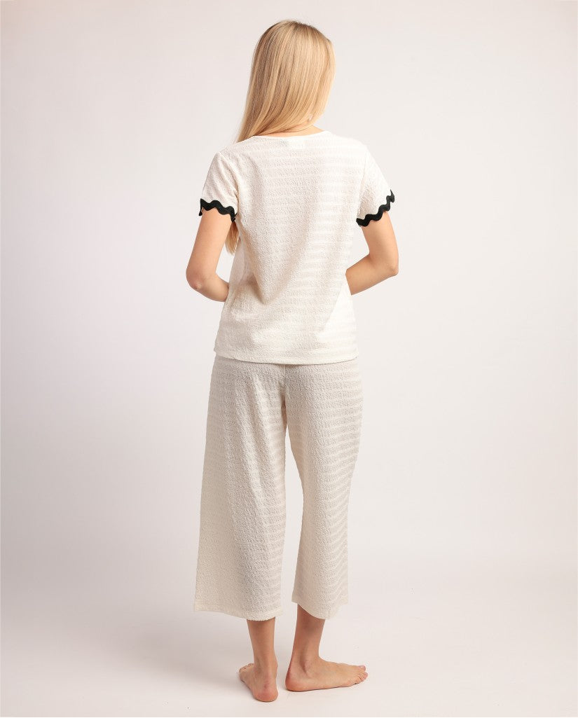 Pijama Manga Corta Luxe Waves para Mujer (imagen 4)